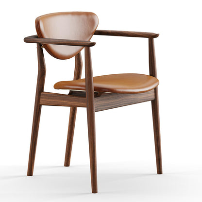 109 Dining Chair | Walnut Elegance Leather Upholstery