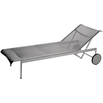 Schultz 1966 Adjustable Chaise | White Polyester Mesh and Vinyl