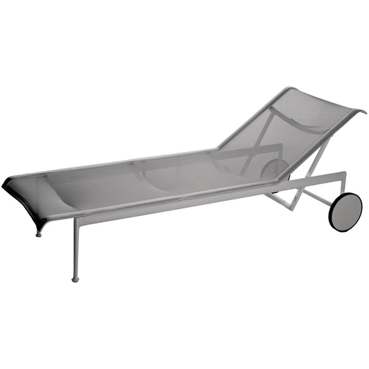 Schultz 1966 Adjustable Chaise | White Polyester Mesh and Vinyl