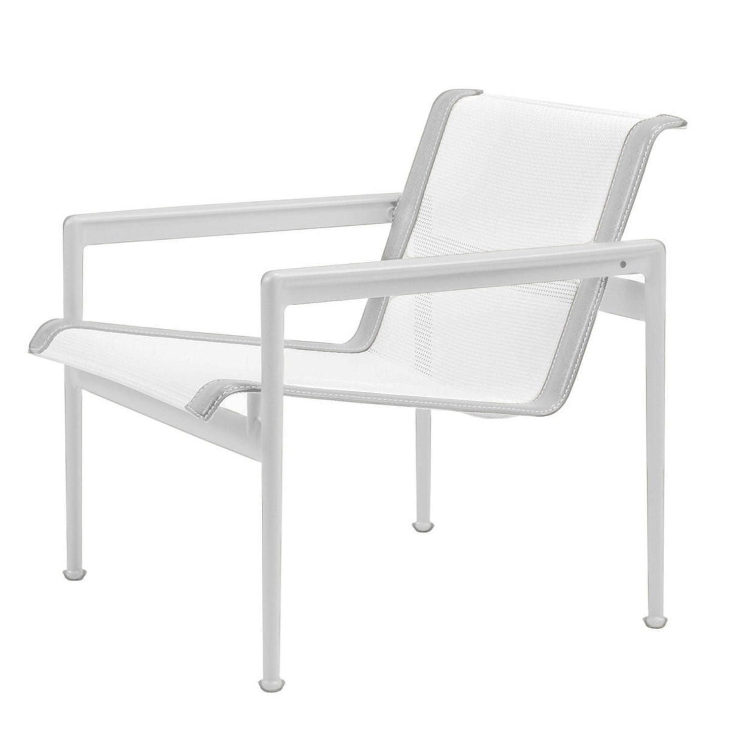 Schultz 1966 Lounge Chair | White Polyester Mesh and Vinyl