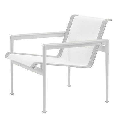 Schultz 1966 Lounge Chair | White Polyester Mesh and Vinyl