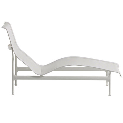 Schultz 1966 Contour Chaise | White Polyester Mesh and Vinyl