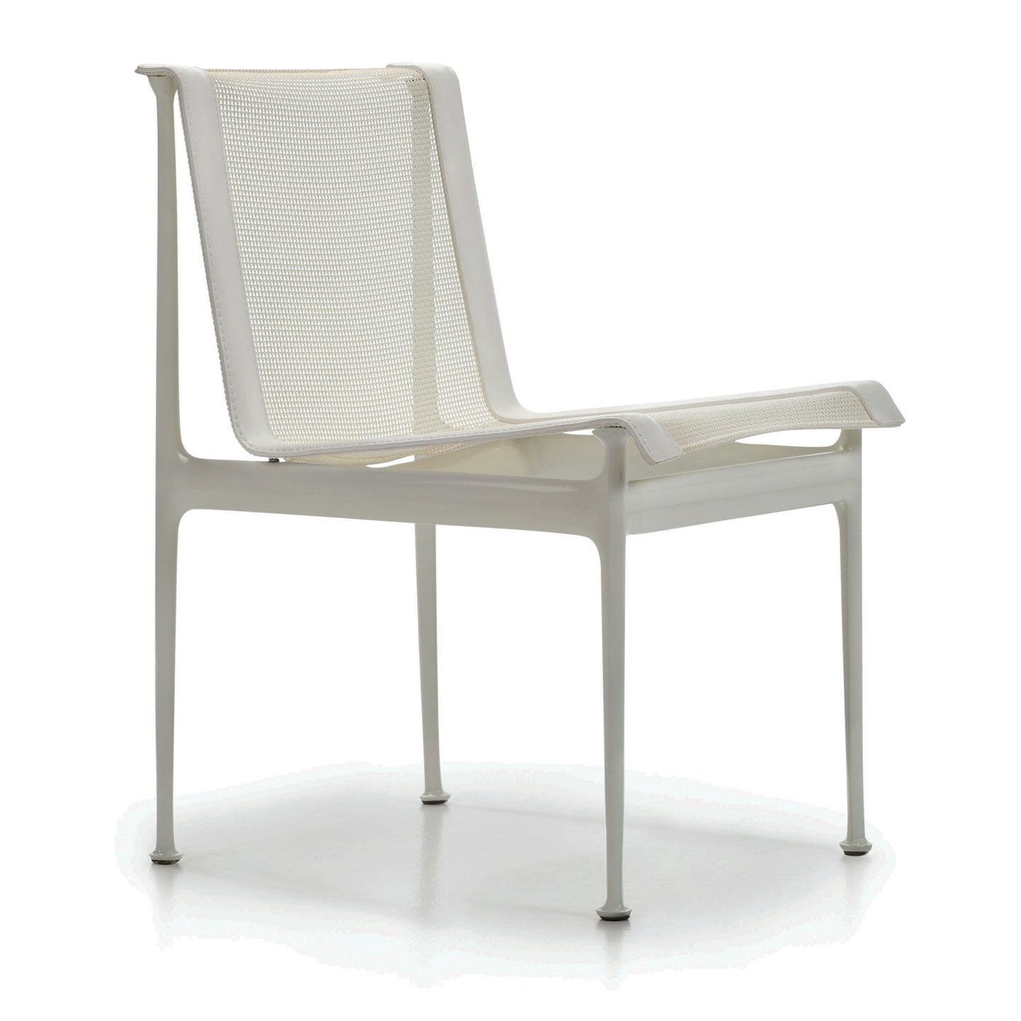Schultz 1966 Chair - Side | White Polyester Mesh and Vinyl