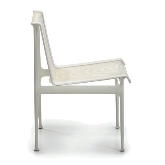Schultz 1966 Chair - Side | White Polyester Mesh and Vinyl