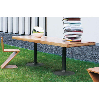 11 Table Pieds Corolle | Matt Lacquered Natural Walnut Top
