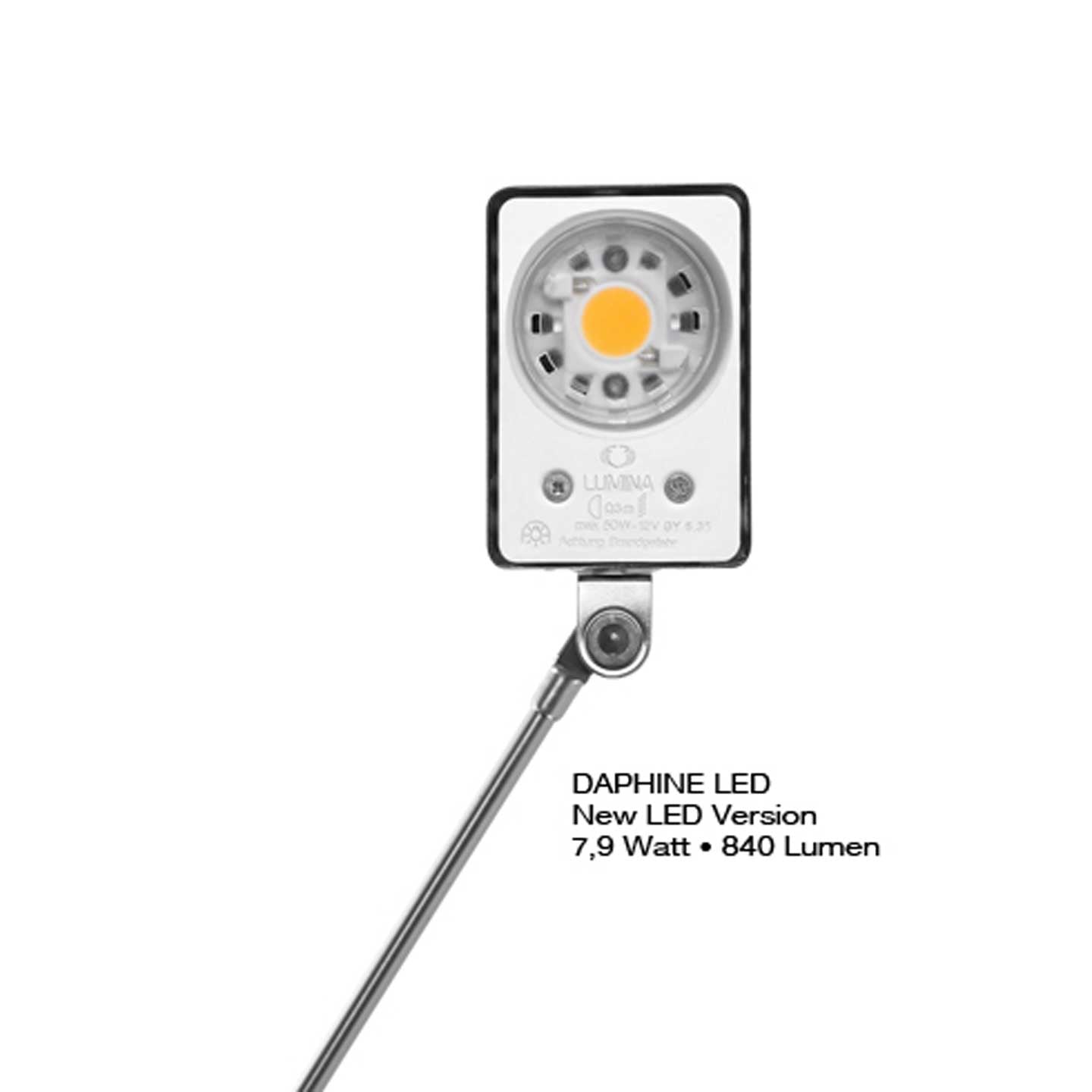 Daphine LED Floor Lamp | Brushed Nickel Effect