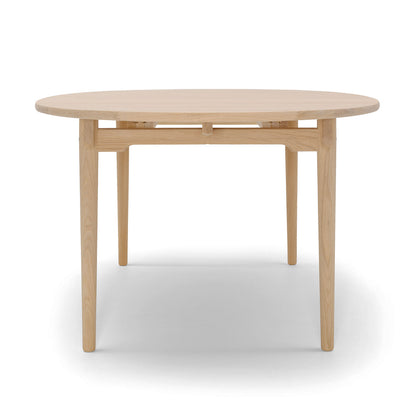 CH338 Extendable Table | White Oiled Oak Top and Frame