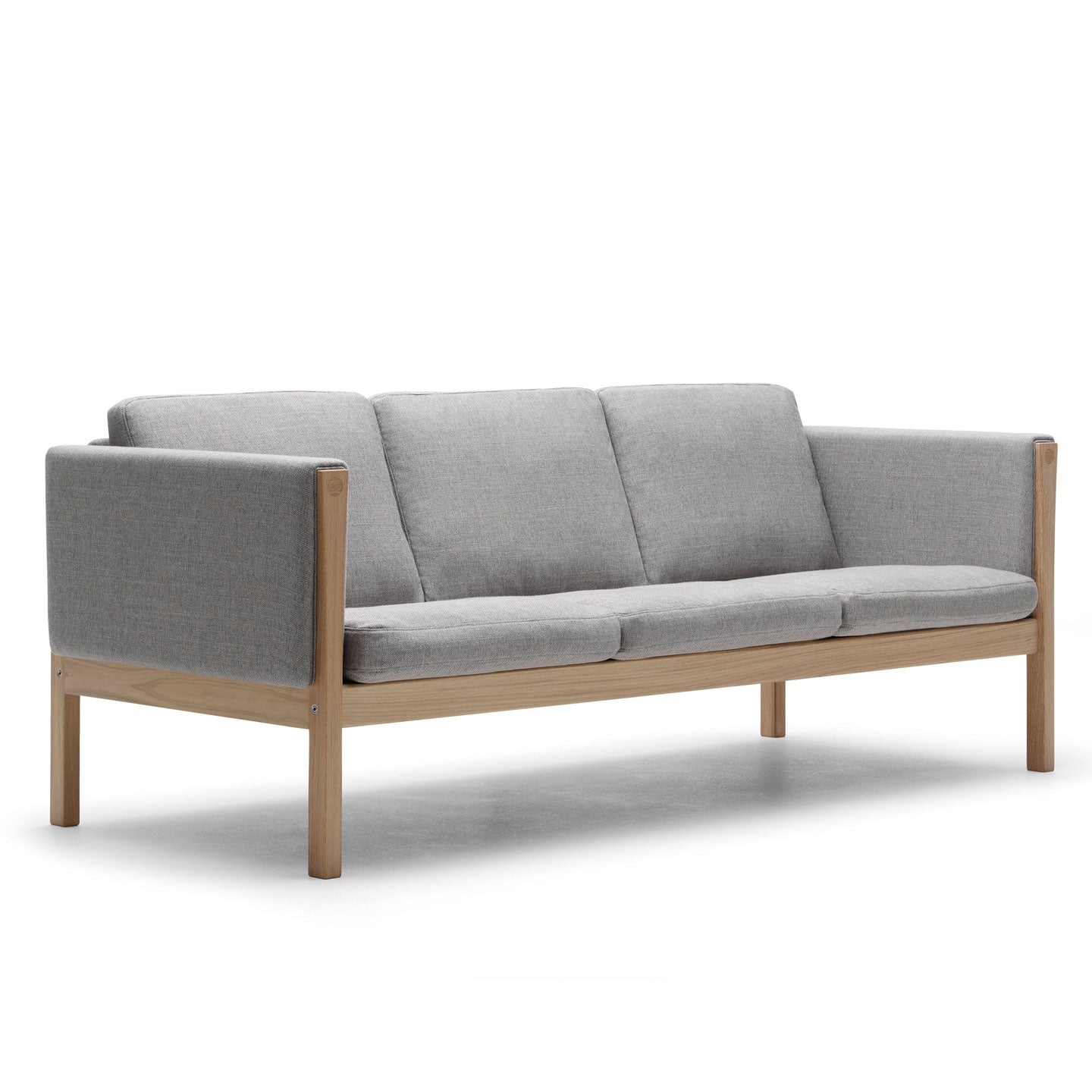 CH163 3 Seat Sofa | Remix Fabric 123 Light Grey