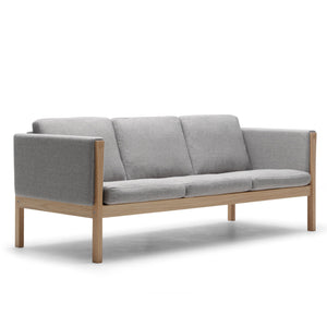 CH163 3 Seat Sofa | Remix Fabric 123 Light Grey