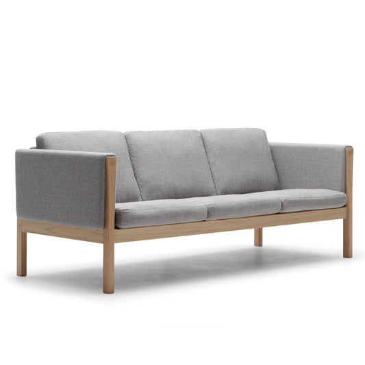 CH163 3 Seat Sofa | Remix Fabric 123 Light Grey