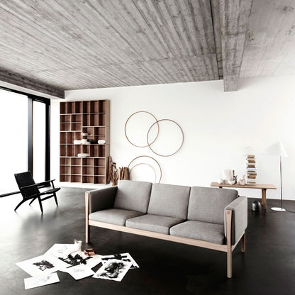 CH163 3 Seat Sofa | Remix Fabric 123 Light Grey
