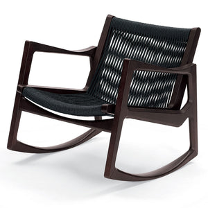 Euvira Rocking Chair | Black Cord Seat and Back