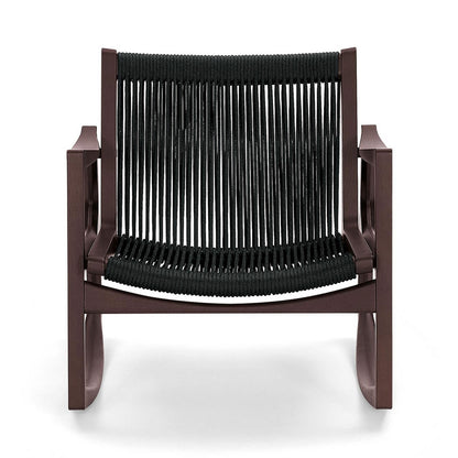 Euvira Rocking Chair | Black Cord Seat and Back