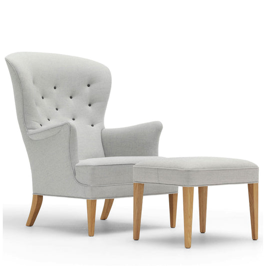 Heritage Chair | Blue-Grey Remix 722 Upholstery Blue 733 Buttons