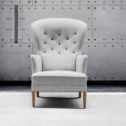 Heritage Chair | Blue-Grey Remix 722 Upholstery Blue 733 Buttons
