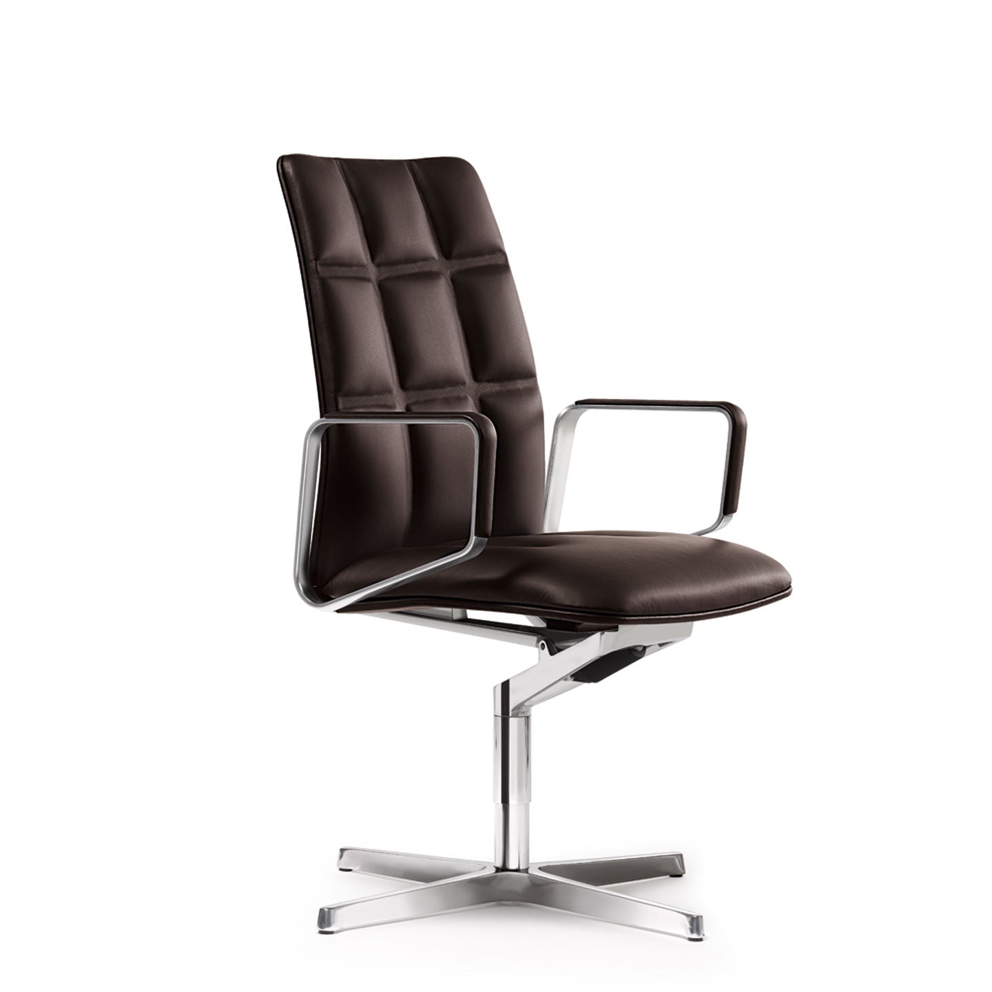 Leadchair Conference Medium Back | Slate 1341 Cashmere Leather
