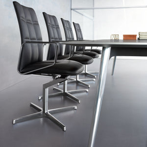 Leadchair Conference Medium Back | Black 1300 Select Leather