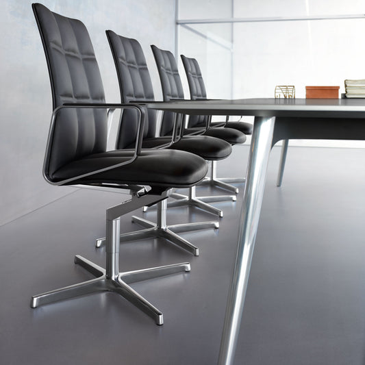 Leadchair Conference Medium Back | Black 1300 Select Leather