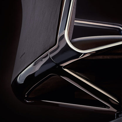 Leadchair Conference Medium Back | Slate 1341 Cashmere Leather
