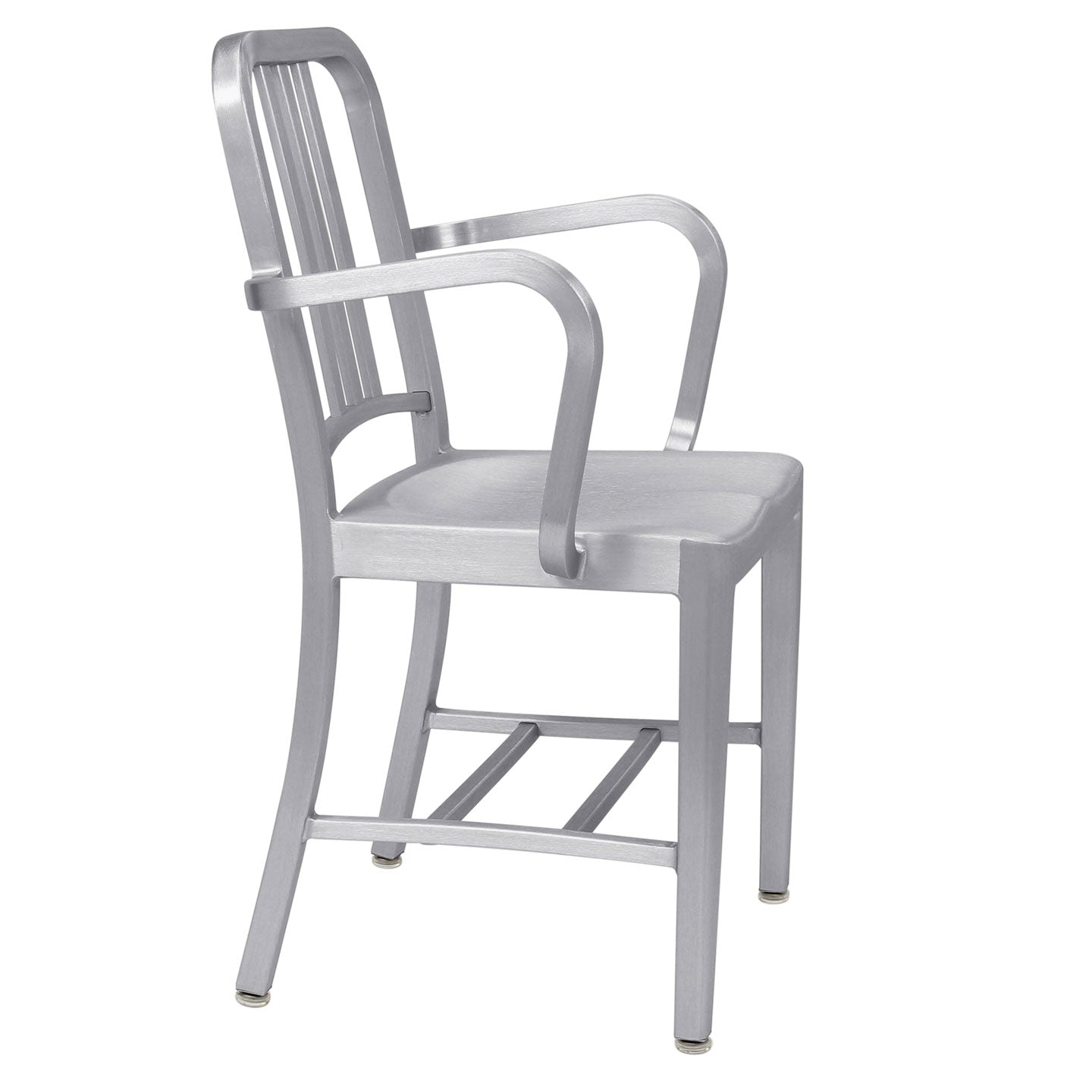 Navy Chair 1006 | Hand-brushed Aluminium With Arms