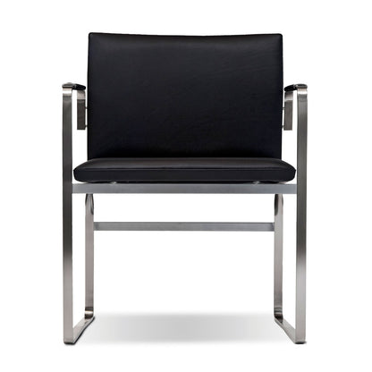 CH111 Chair | Black Thor Leather Seat and Back