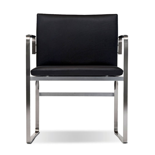 CH111 Chair | Black Thor Leather Seat and Back