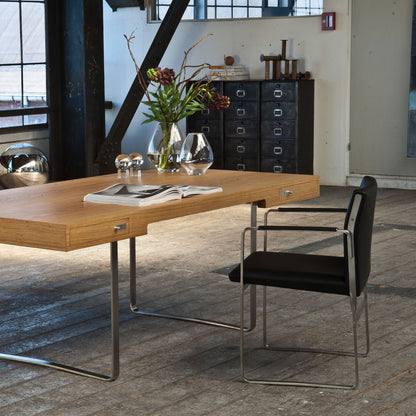 CH111 Chair | Black Thor Leather Seat and Back