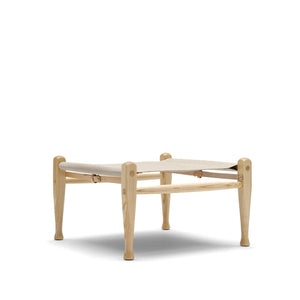 Safari Footstool | Natural Canvas Seat