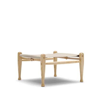 Safari Footstool | Natural Canvas Seat