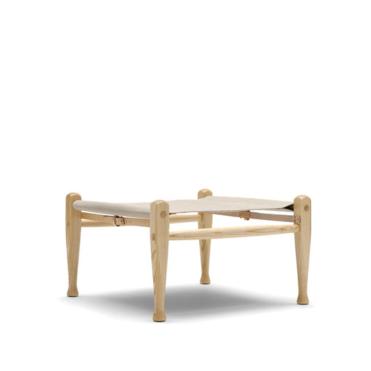 Safari Footstool | Natural Canvas Seat