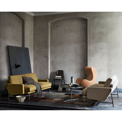 Lissoni 2 Seat Sofa PL112 | Fame 62068 Curry Upholstery