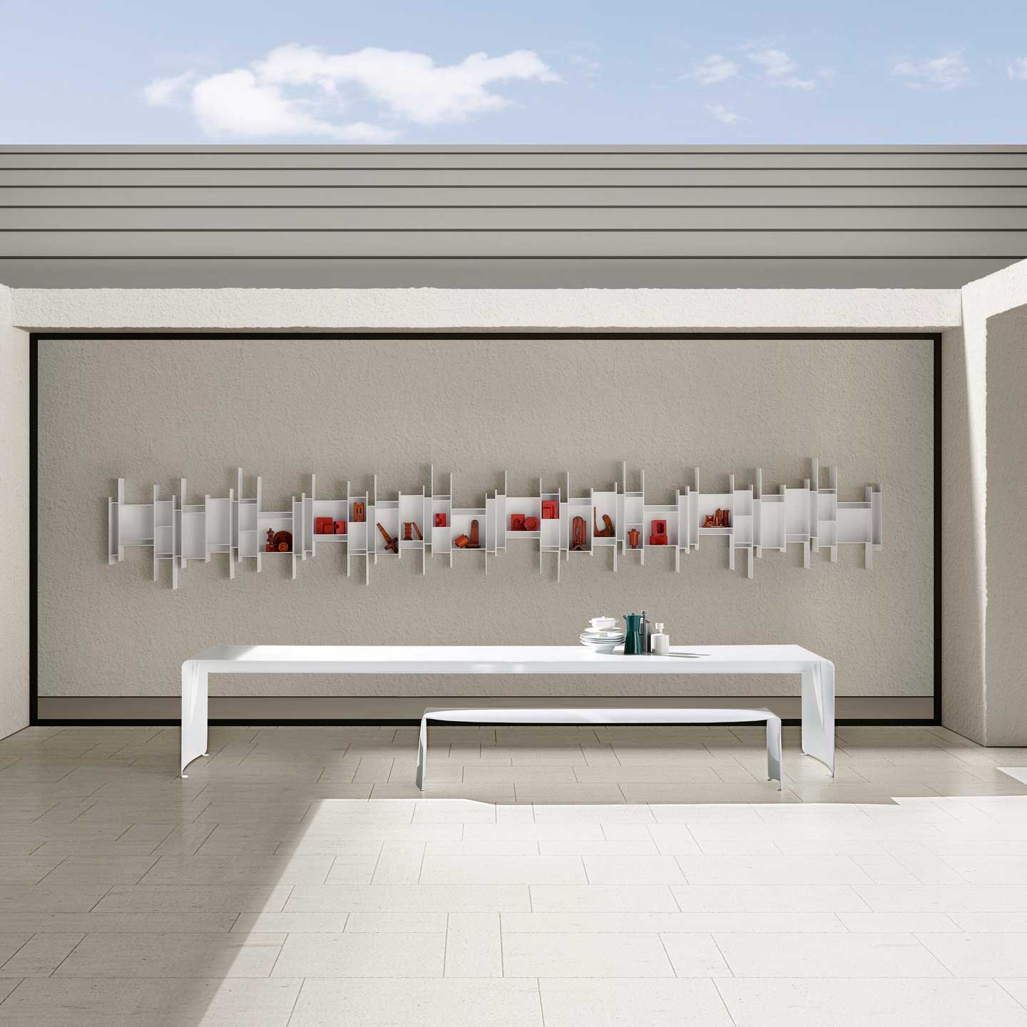 Randomito Shelving | White Lacquer