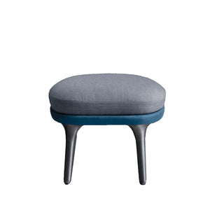 Ro Footstool | Grey Canvas 124 Cushion