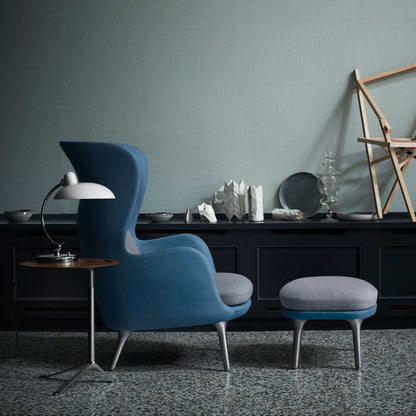 Ro Footstool | Grey Canvas 124 Cushion