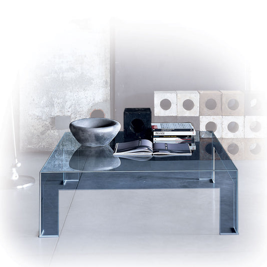 Atlantis Square Low Table | Extralight Transparent Glass