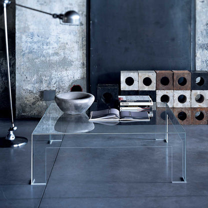 Atlantis Square Low Table | Extralight Transparent Glass