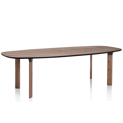 Analog 245cm Table | Walnut Veneer Top with Black Underside