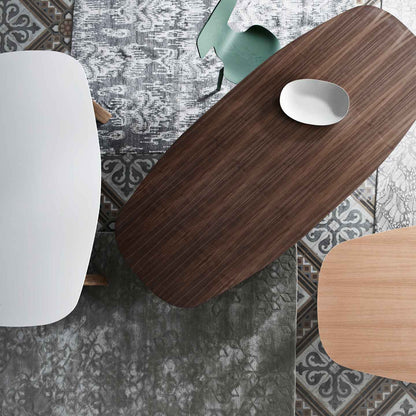 Analog 245cm Table | Walnut Veneer Top with Black Underside