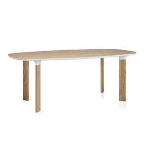 Analog 185cm Table | Natural Oak Veneer Top with White Underside
