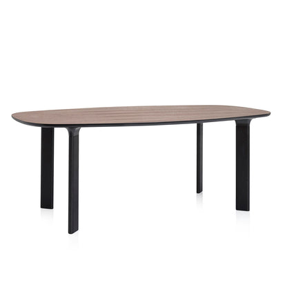 Analog 245cm Table | Walnut Veneer Top with Black Underside