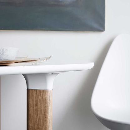 Analog 245cm Table | White Laminate Top with White Underside