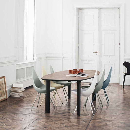 Analog 185cm Table | Walnut Veneer Top with Black Underside