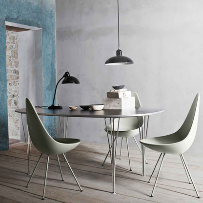 Drop Chair - Plastic | Black Plastic Seat