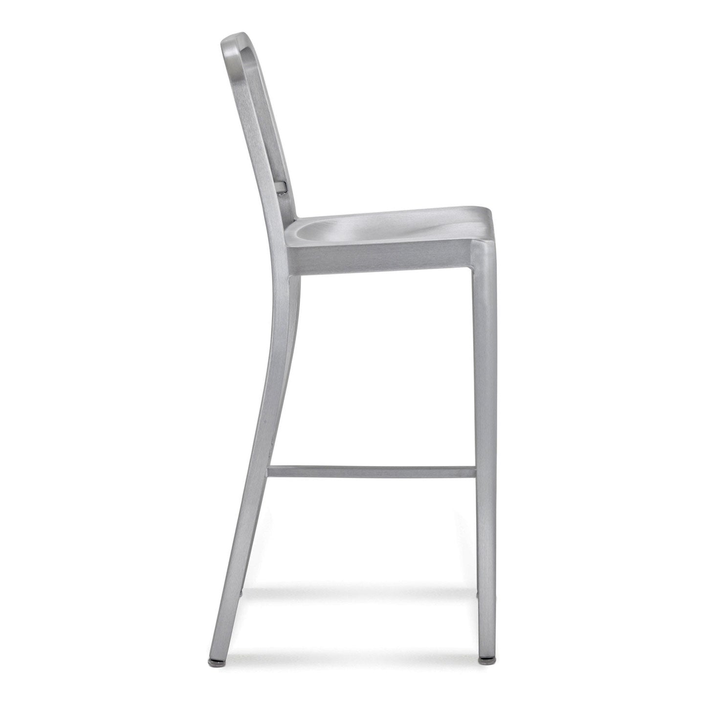 Navy Barstool 1006-30 | Hand-brushed Aluminium NO Arms
