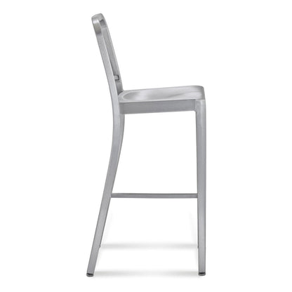 Navy Barstool 1006-30 | Hand-brushed Aluminium NO Arms