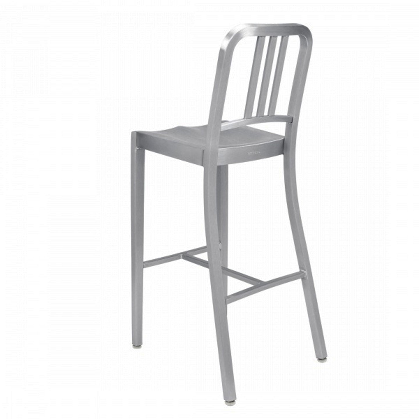 Navy Barstool 1006-30 | Hand-brushed Aluminium NO Arms