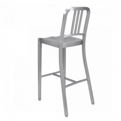Navy Barstool 1006-30 | Hand-brushed Aluminium NO Arms