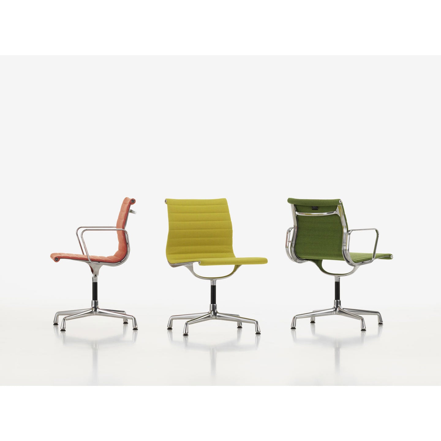 Aluminium Group EA 101 Chair | Red/Cognac 96 Hopsak Upholstery