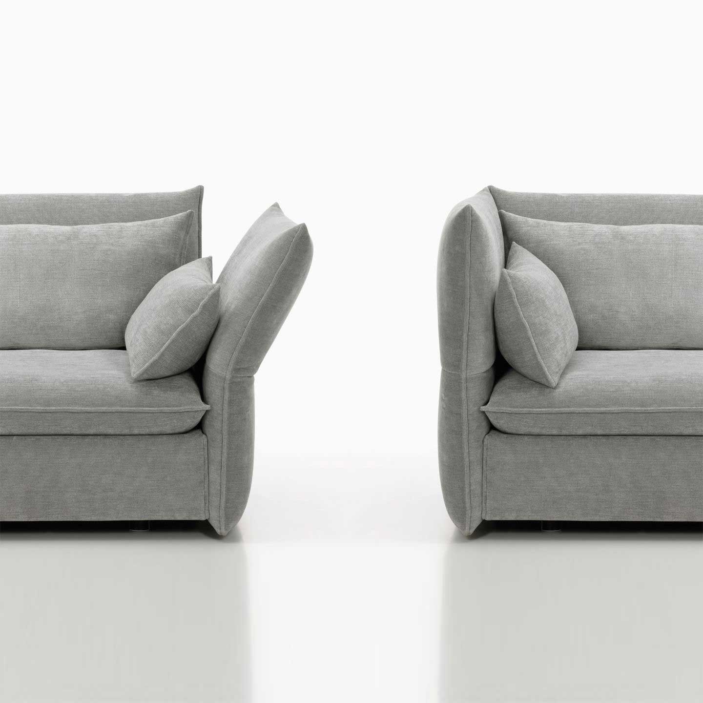 Mariposa 2 1/2 Seat Sofa | Iroko 02 Silver Grey Upholstery