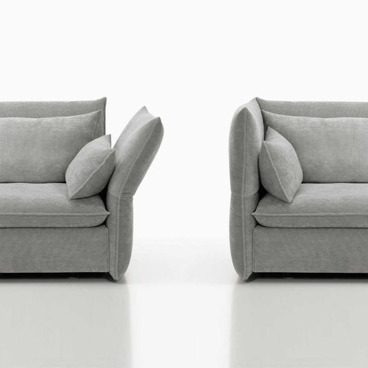 Mariposa 2 1/2 Seat Sofa | Iroko 02 Silver Grey Upholstery